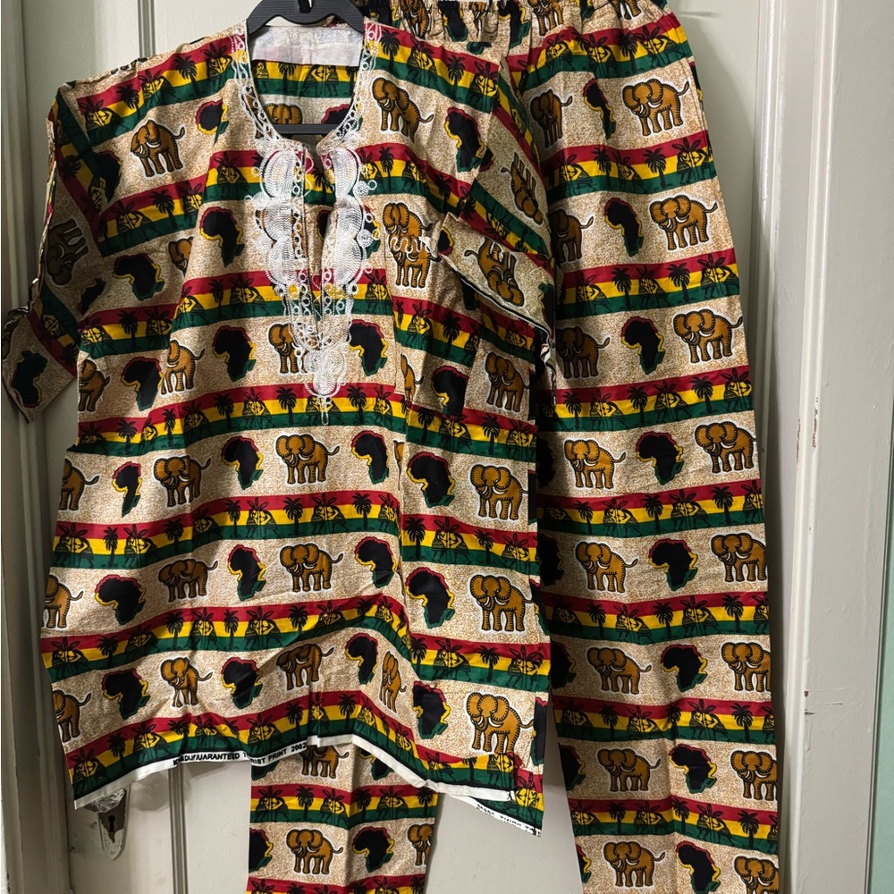 Colorful Pajamas with Elephant Print